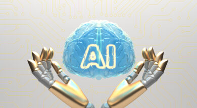 ai-cloud-concept-with-robot-arms