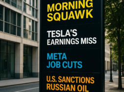 Tesla Misses Earnings, Meta Slashes Jobs, and U.S. Tightens Oil Sanctions on Russia — Your Morning Market Brief