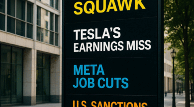 Tesla Misses Earnings, Meta Slashes Jobs, and U.S. Tightens Oil Sanctions on Russia — Your Morning Market Brief