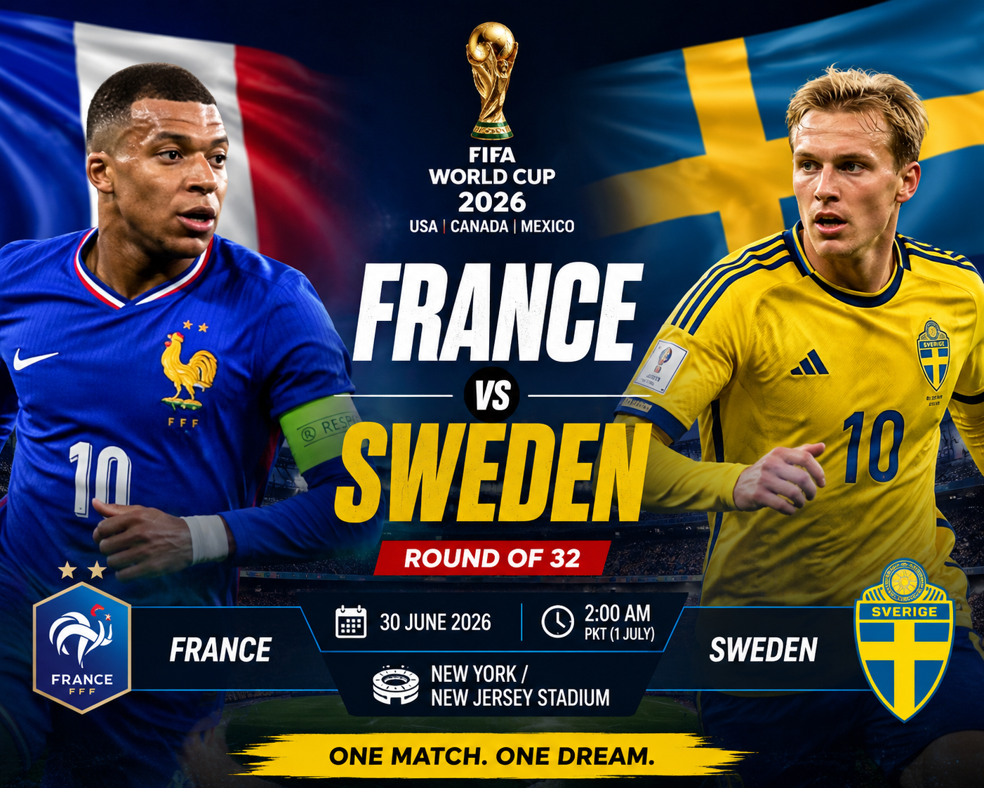 France vs Sweden: FIFA World Cup 2026 Round of 32 Preview