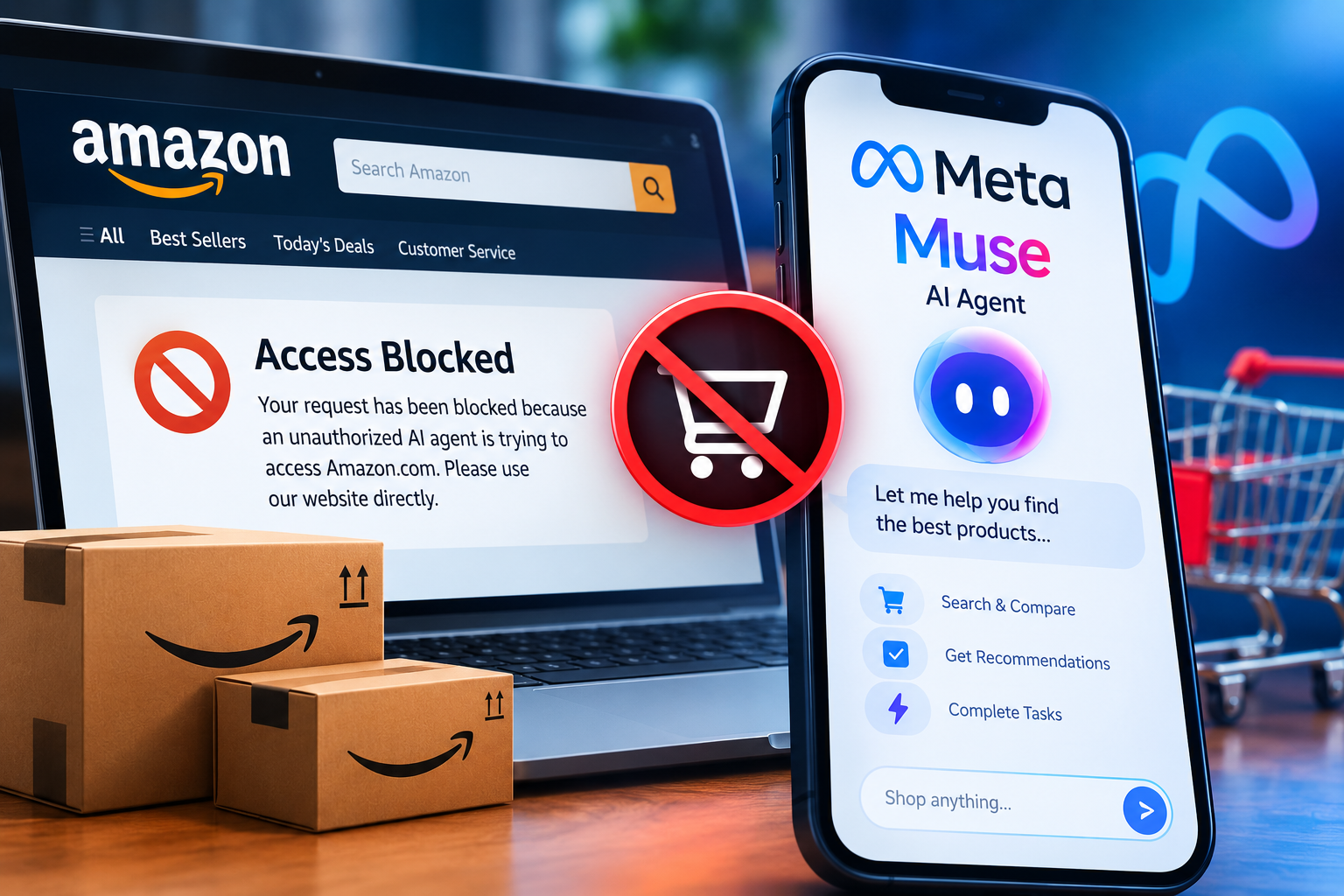 Amazon blocks Meta Muse AI agent from online shopping