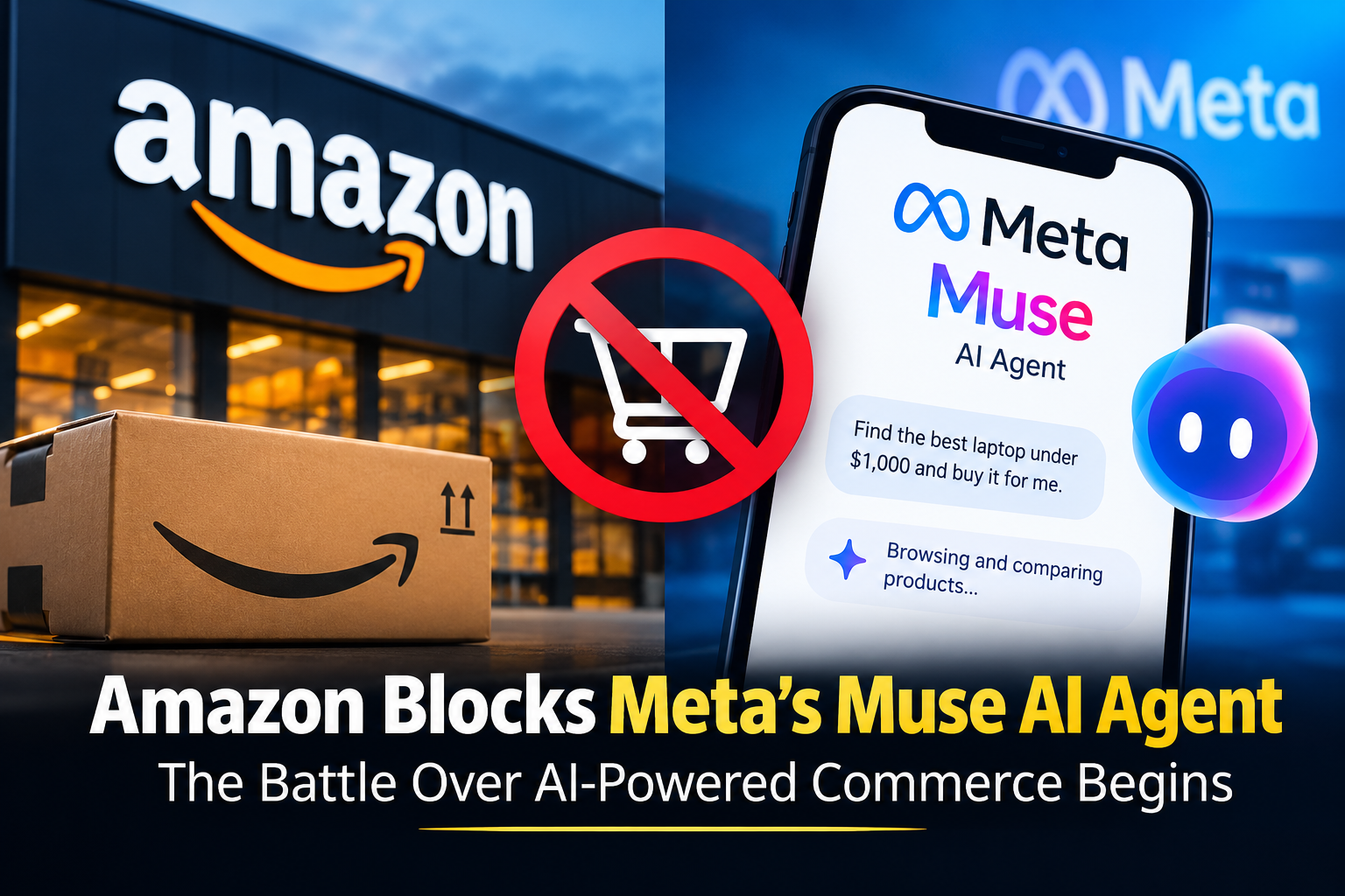 Amazon Blocks Meta’s Muse AI Agent From Shopping: The Battle Over AI-Powered Commerce Begins