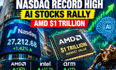 Nasdaq Record High as AI Stocks Rally