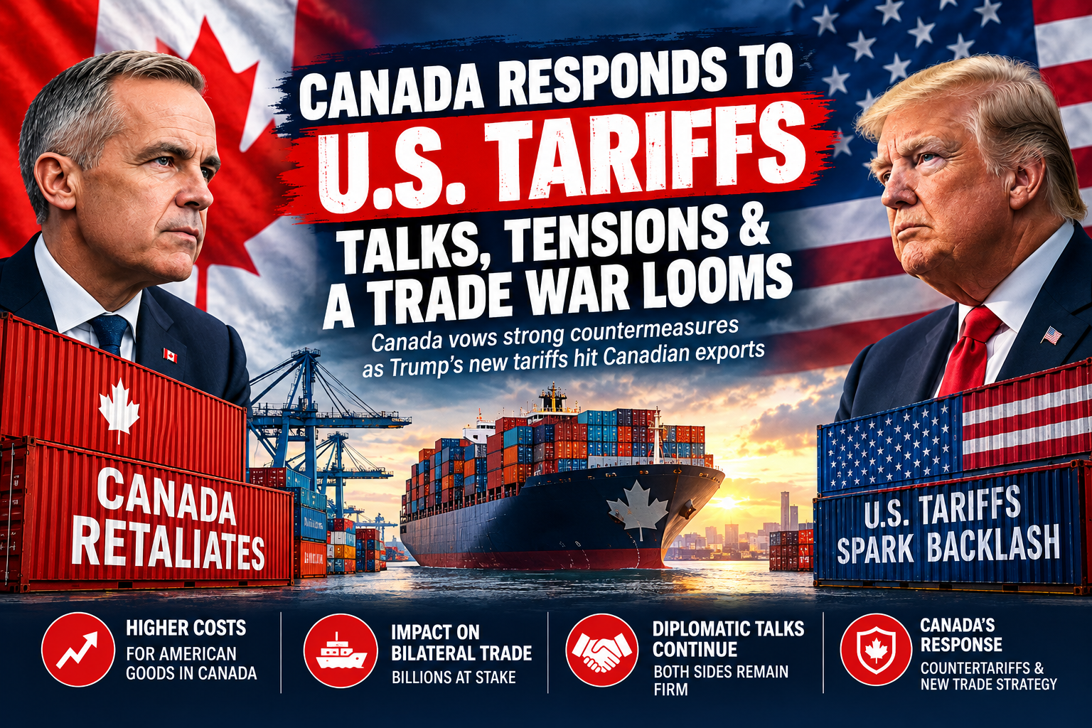Canada US trade war as new tariffs hit American goods