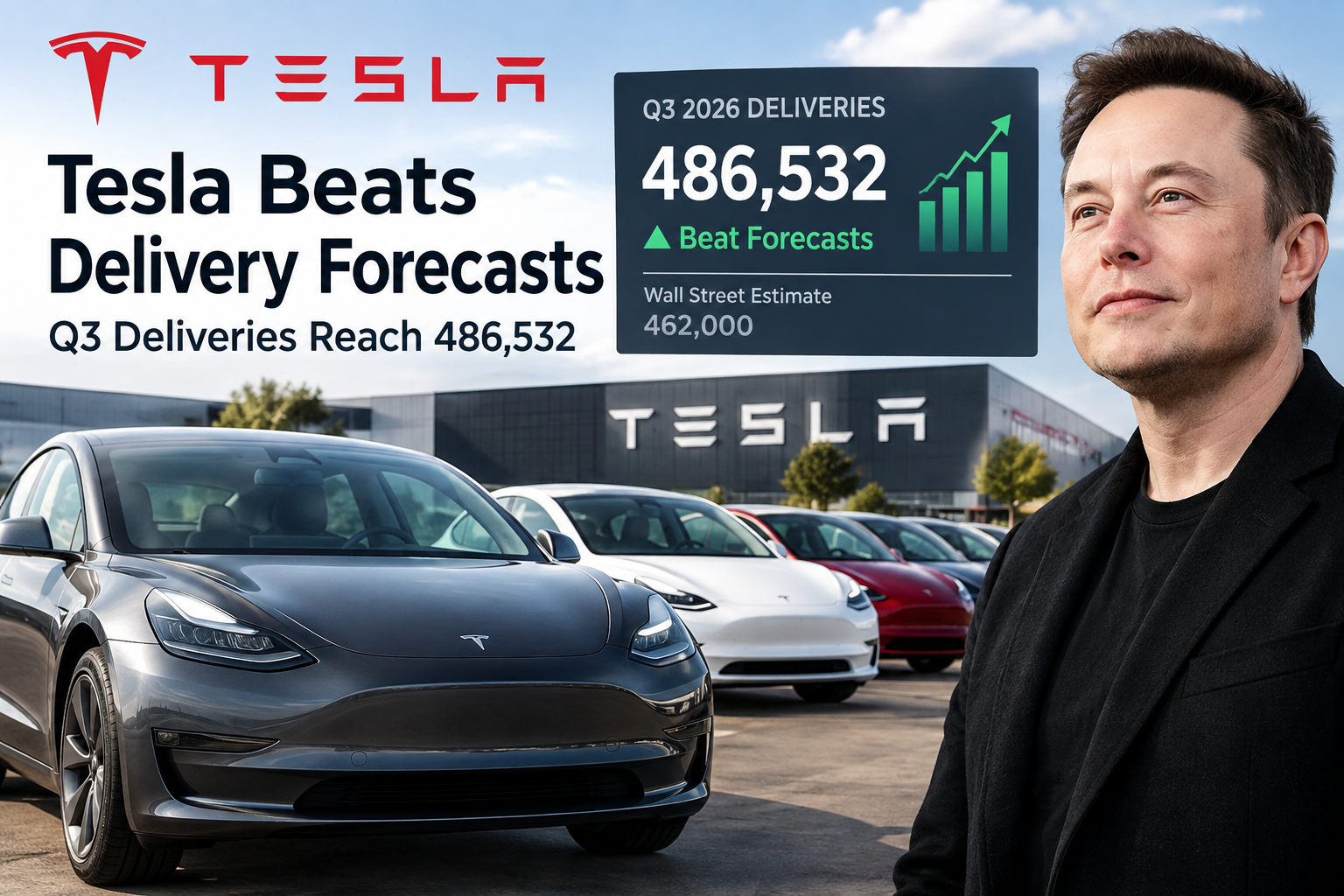 Tesla’s Auto Business Returns to Growth as Q3 Deliveries Beat Wall Street Forecasts